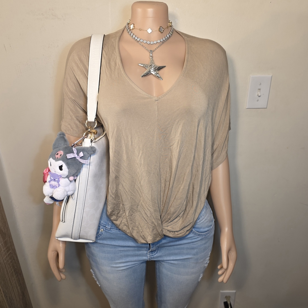 Emma's Closet Beige Knotted Top